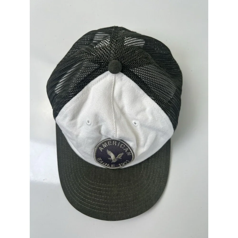 American Eagle Men Mesh Back SnapBack Baseball Hat Ball Cap Retro Outdoor Style